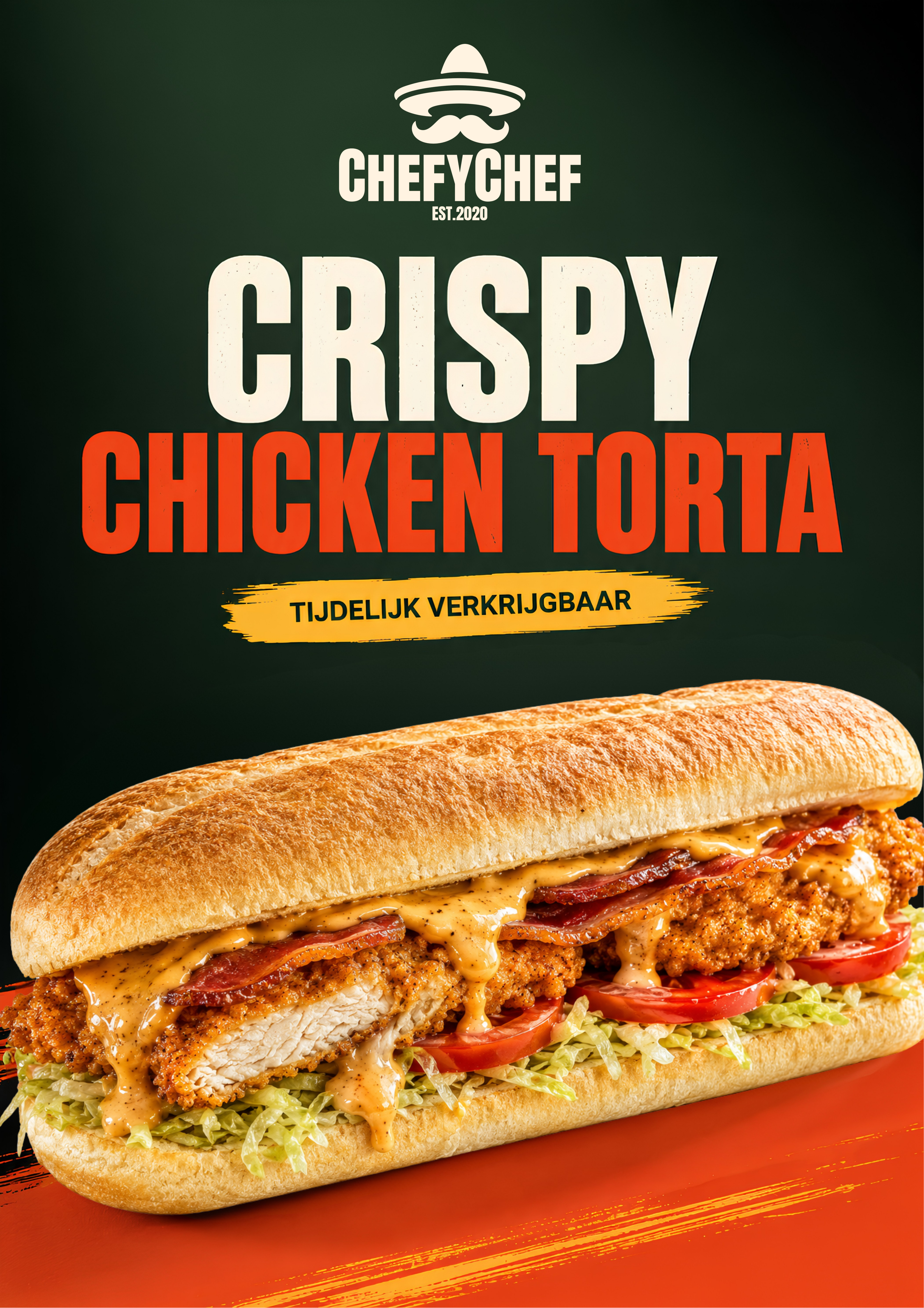 Crispy Chicken Torta broodje